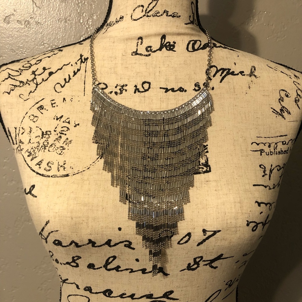 Silver Bib Necklace